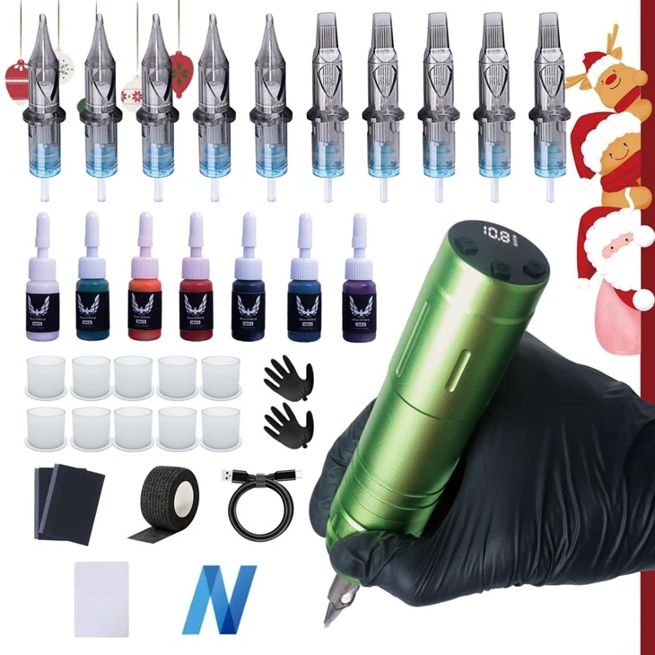 Professional Full Wireless 4 Models Tattoo Machine Pen Kit factory