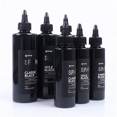 SPARK Black Series tatoveringsblæk: Professionelt 3-farvesæt til præcision og...