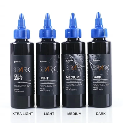 Organisk 4oz 120 ml gråvask makeup sort tatovering blæk