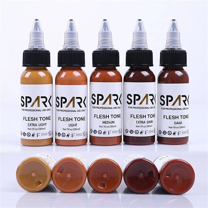 Pigments Tattoo Ink 1OZ Hudfarve Til Cover Ups Blanding Kosmetiske Tatoveringer Spark Tattoo Blæk Tattoo Blæk Sort