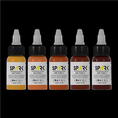 Professionelt 1 oz flasker Flesh Tone Tattoo Ink Sæt - EU REACH-kompatibelt