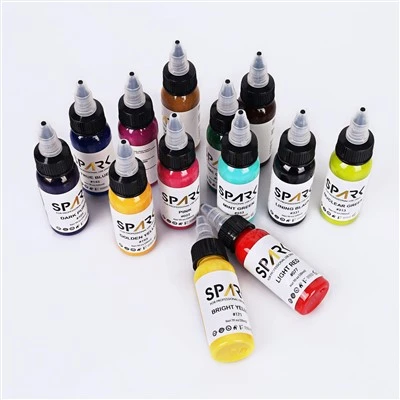 Professionel 30 ml 66 farver langvarig-Tattoo Ink til kropskunst til permanent makeup