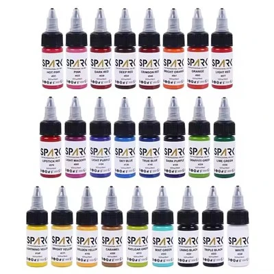 Spark Engros tilpasset 0. 5 oz 15 ml Ikke-toksisk PMU vegansk midlertidig kosmetisk professionel oliebaseret tatovering blæk