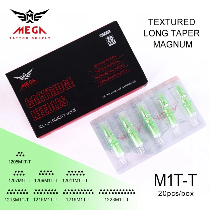2020 bedste teksturerede tatoveringspatroner Long Taper Tattoo Needle Cartridge0.35mm