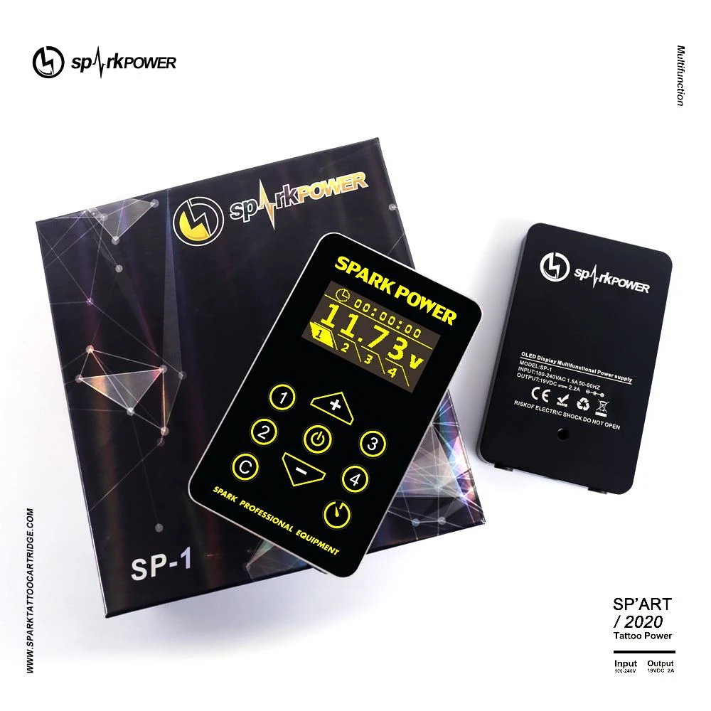 OLED Touch Screen Spark Tattoo strømforsyning