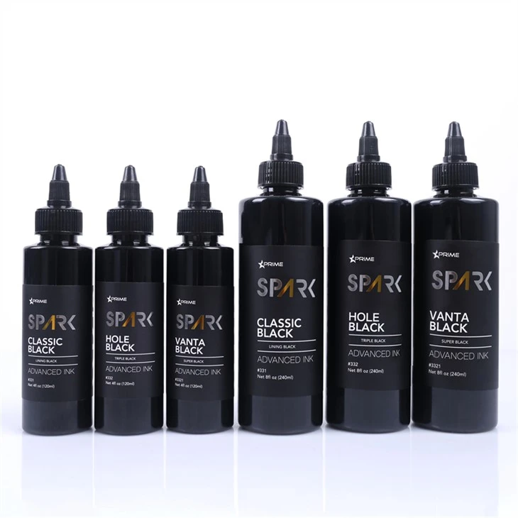 4OZ 8OZ Foring Sort Triple Black Super Black Spark Tattoo Ink Tattoo Ink Black