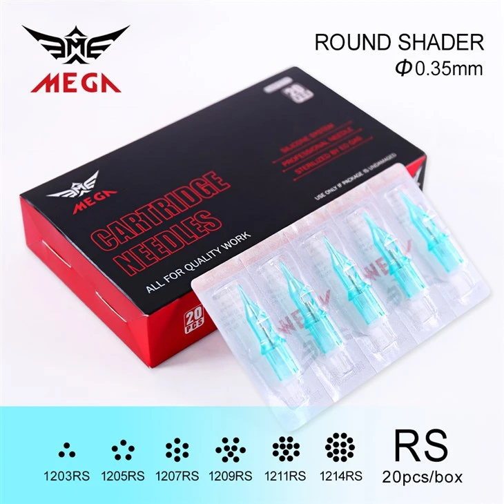 Mega Round Shader Tattoo Cartridges 0. 35 mm
