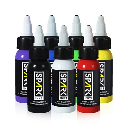 7 farver OEM Spark Permanent Professional Tattoo Ink