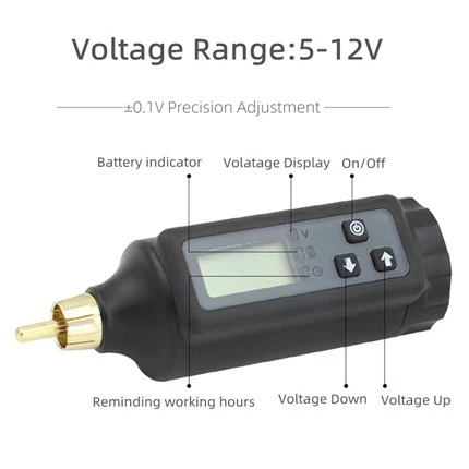 Trådløs tatoveringsstrømforsyning Digital 2000 MAh