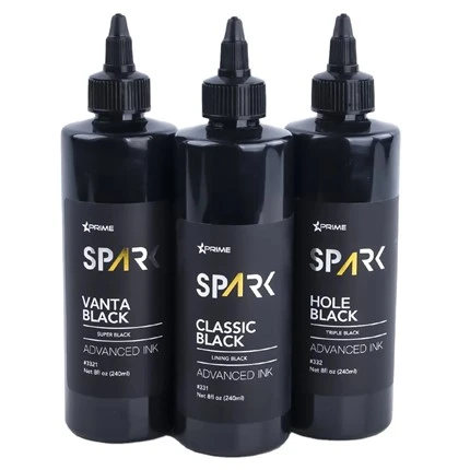 Tattoo Ink 8 Oz Super Black Black Ink Series Vanta Black Spark Tattoo Ink Tattoo Ink Sæt