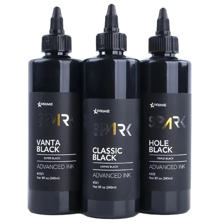 Vegan Tattoo Ink 8OZ Black Ink Series Vanta Black Spark Super Black Tattoo Ink Tattoo Ink i bulk